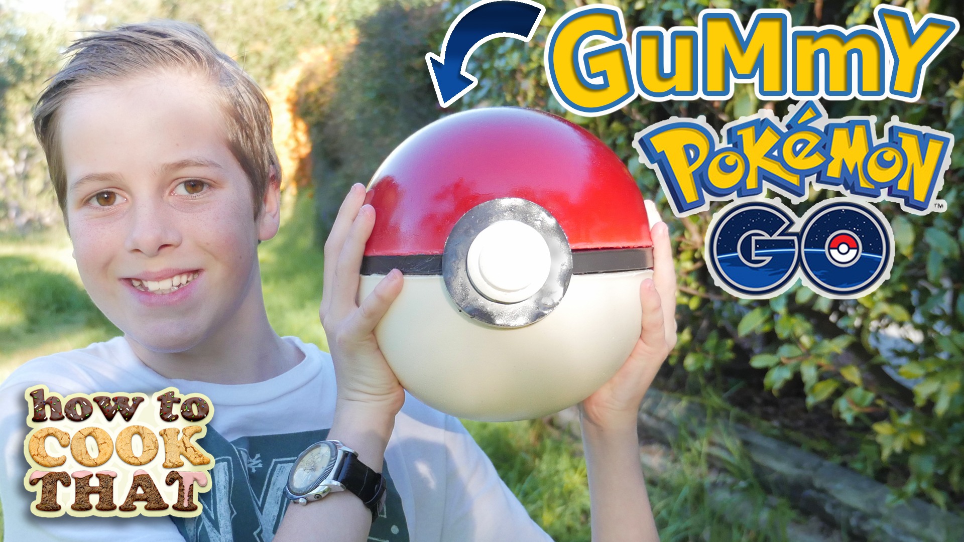 HowToCookThat Cakes, Dessert & Chocolate Giant Gummy Pokeball